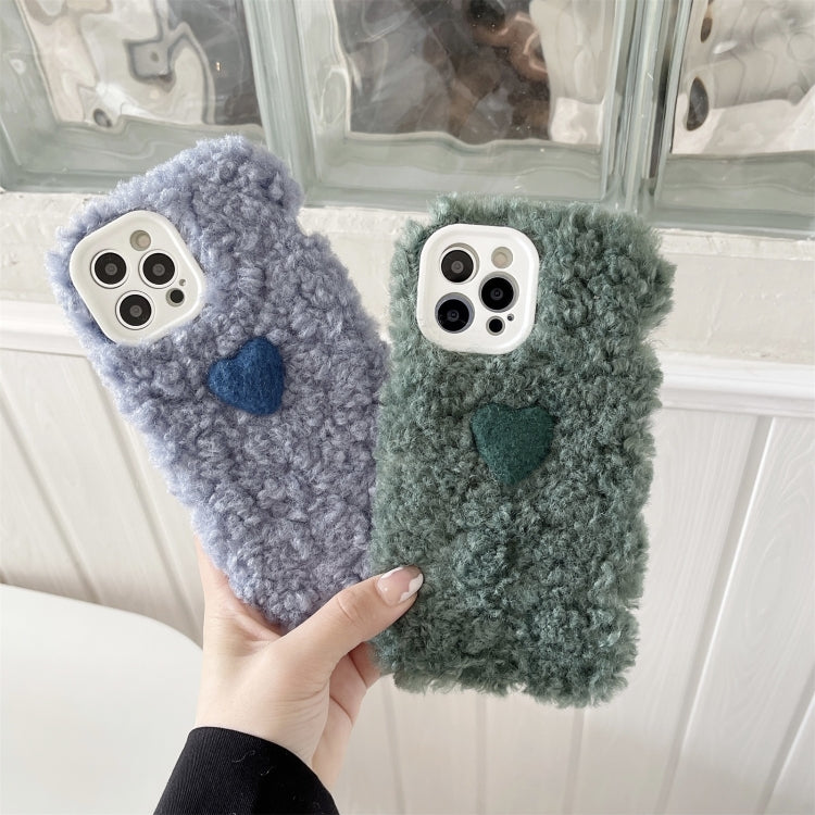 For iPhone 13 mini Plush Heart Soft Protective Case