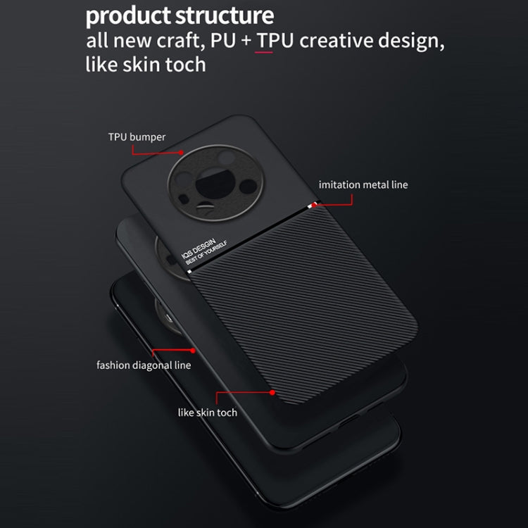 For Honor Magic 3 Pro Classic Tilt Strip Grain Magnetic Shockproof PC + TPU Case