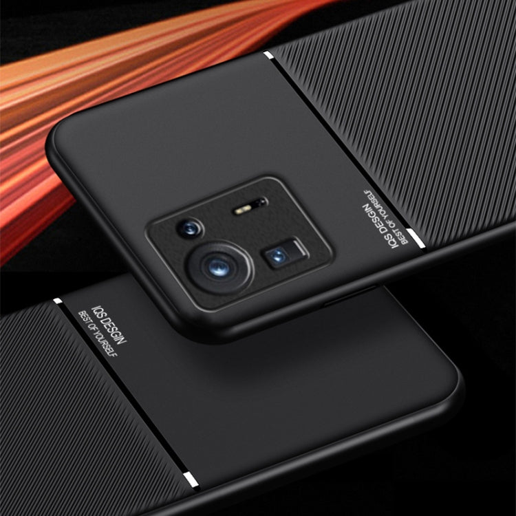 For Xiaomi Mi Mix 4 Classic Tilt Strip Grain Magnetic Shockproof PC + TPU Case