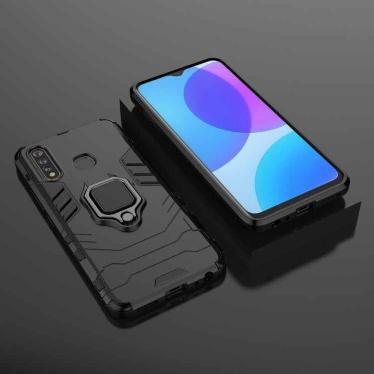 For Vivo U3 & Y19 Shockproof PC + TPU Protective Case with Magnetic Ring Holder