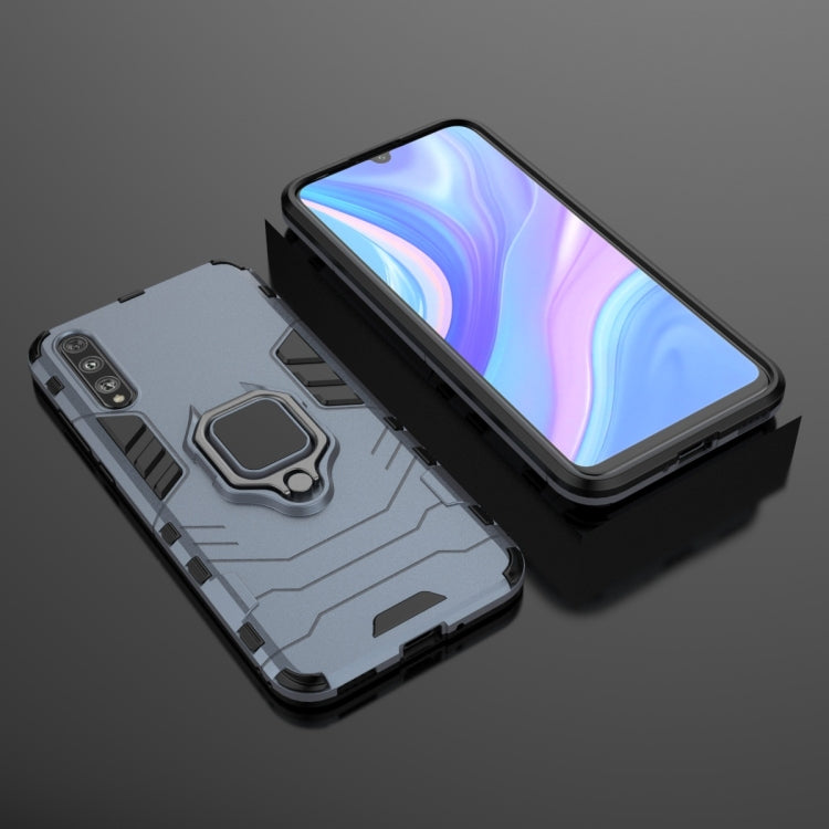 For Huawei Enjoy 10s Shockproof PC + TPU Protective Case with Magnetic Ring Holder