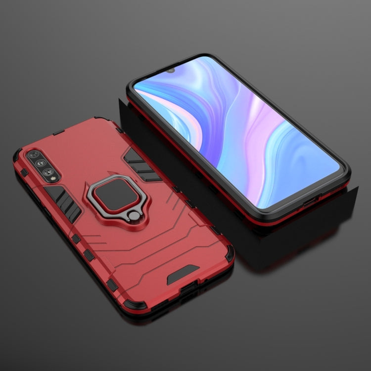 For Huawei Enjoy 10s Shockproof PC + TPU Protective Case with Magnetic Ring Holder