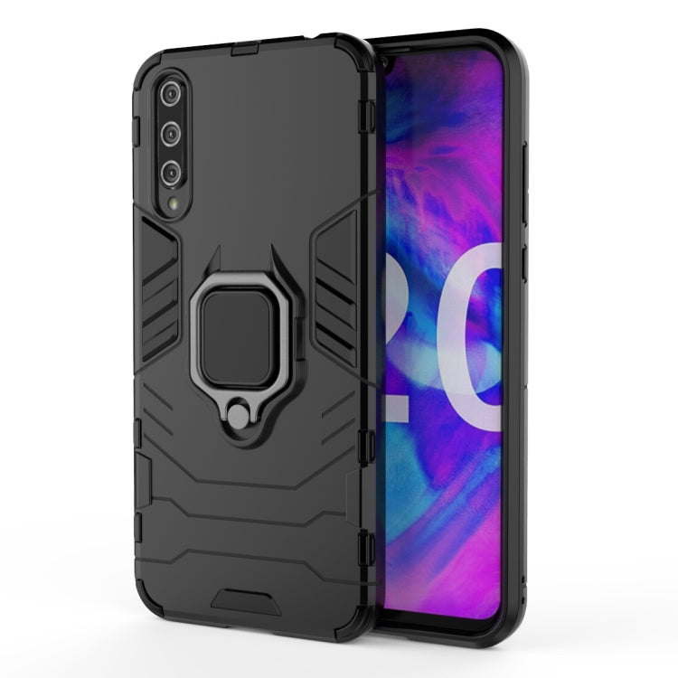 For Huawei Honor 20 Lite Shockproof PC + TPU Protective Case with Magnetic Ring Holder