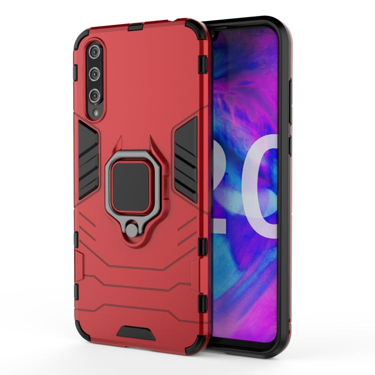 For Huawei Honor 20 Lite Shockproof PC + TPU Protective Case with Magnetic Ring Holder