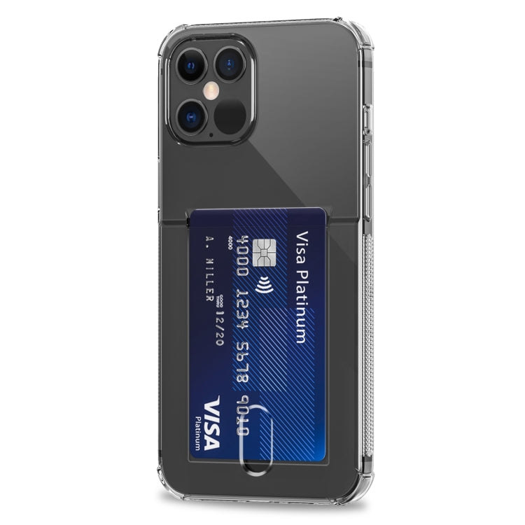 For iPhone 13 TPU Transparent Protective Case with Card Slots(Transparent)