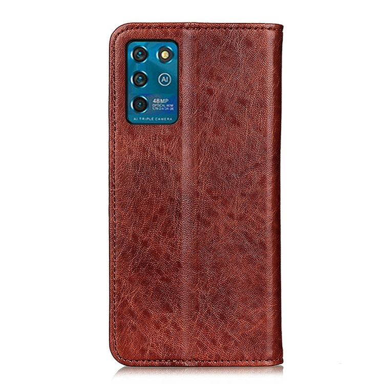 For ZTE Blade V30 Vita Magnetic Crazy Horse Texture Horizontal Flip Leather Case with Holder & Card Slots & Wallet