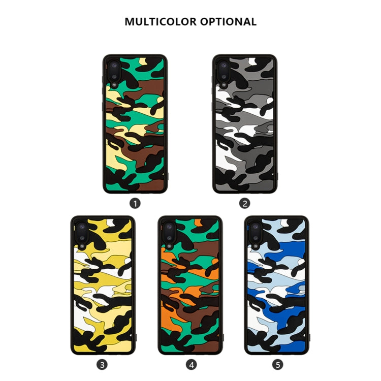For Samsung Galaxy A02 Camouflage Clouds Embossed Skin Feel Silicone Shockproof Case