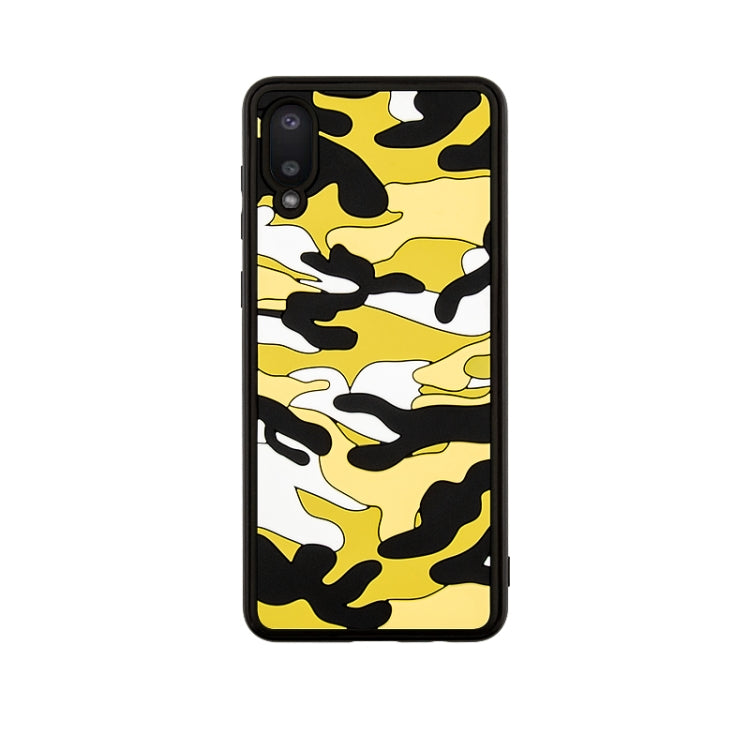For Samsung Galaxy A02 Camouflage Clouds Embossed Skin Feel Silicone Shockproof Case