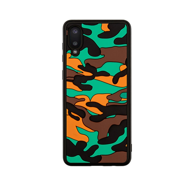 For Samsung Galaxy A02 Camouflage Clouds Embossed Skin Feel Silicone Shockproof Case