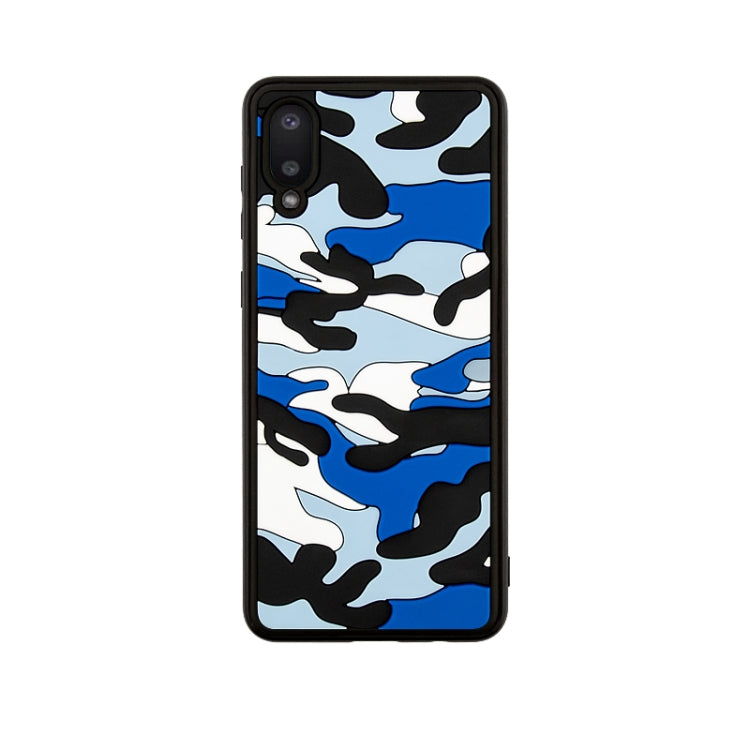 For Samsung Galaxy A02 Camouflage Clouds Embossed Skin Feel Silicone Shockproof Case