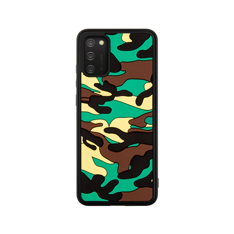 For Samsung Galaxy A02s Camouflage Clouds Embossed Skin Feel Silicone Shockproof Case