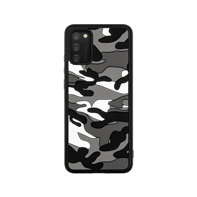 For Samsung Galaxy A02s Camouflage Clouds Embossed Skin Feel Silicone Shockproof Case