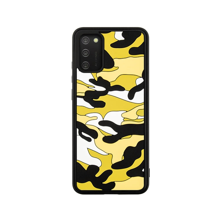 For Samsung Galaxy A02s Camouflage Clouds Embossed Skin Feel Silicone Shockproof Case