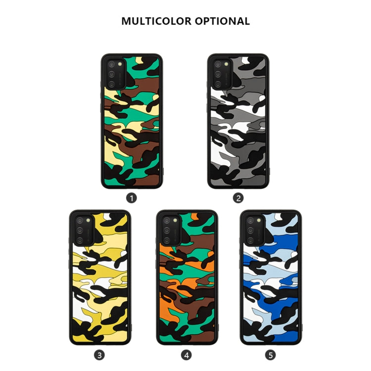 For Samsung Galaxy A02s Camouflage Clouds Embossed Skin Feel Silicone Shockproof Case