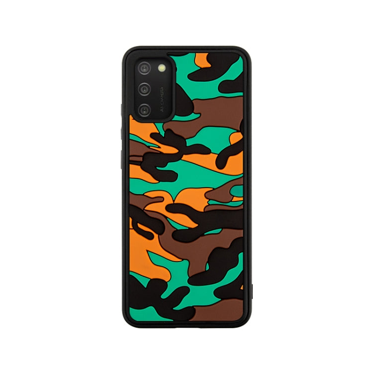For Samsung Galaxy A02s Camouflage Clouds Embossed Skin Feel Silicone Shockproof Case