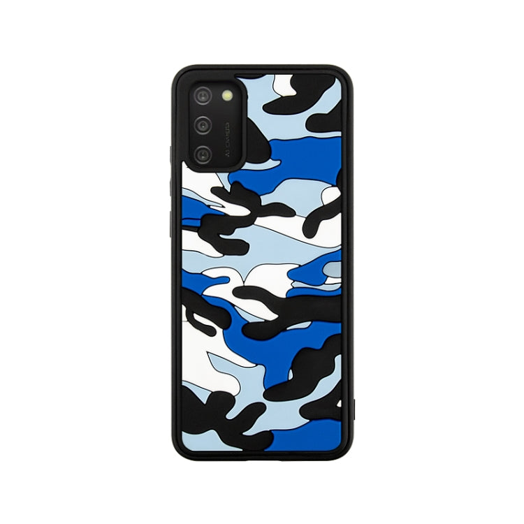 For Samsung Galaxy A02s Camouflage Clouds Embossed Skin Feel Silicone Shockproof Case