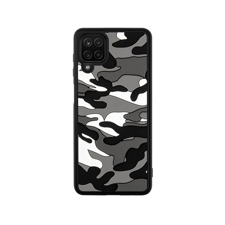 For Samsung Galaxy A12 5G Camouflage Clouds Embossed Skin Feel Silicone Shockproof Case