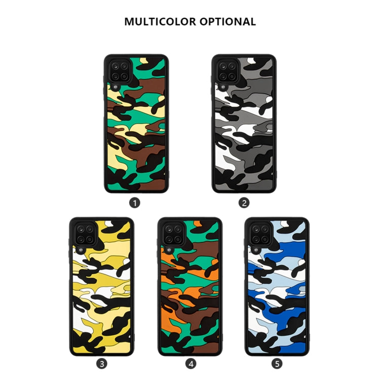For Samsung Galaxy A12 5G Camouflage Clouds Embossed Skin Feel Silicone Shockproof Case