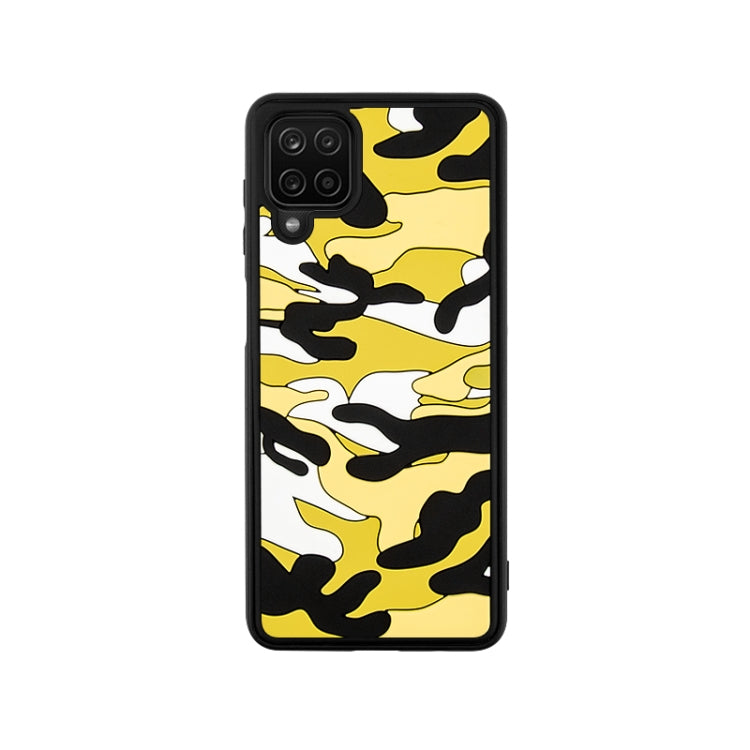 For Samsung Galaxy A12 5G Camouflage Clouds Embossed Skin Feel Silicone Shockproof Case