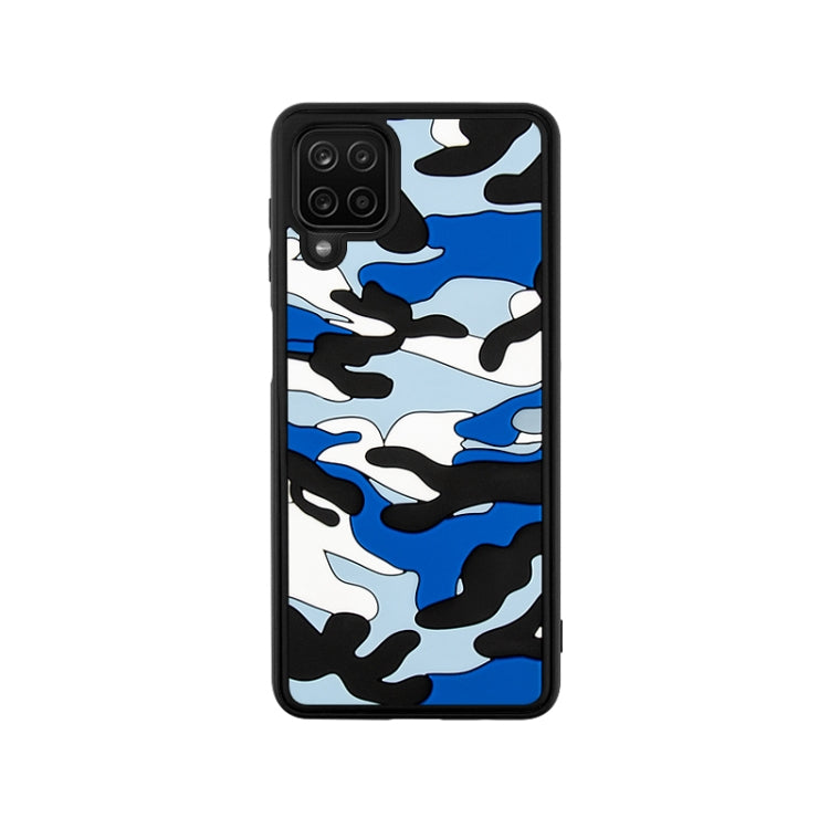 For Samsung Galaxy A12 5G Camouflage Clouds Embossed Skin Feel Silicone Shockproof Case