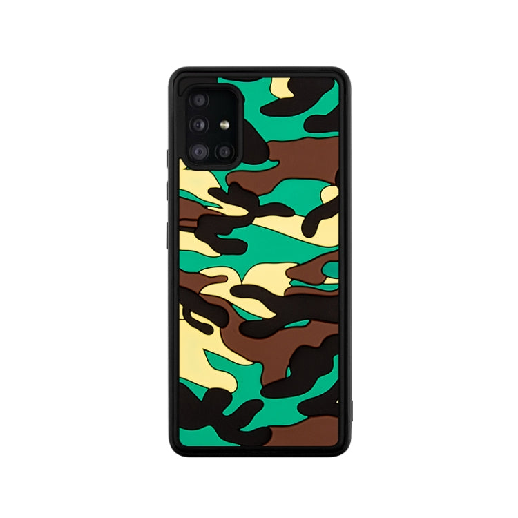 For Samsung Galaxy A51 5G Camouflage Clouds Embossed Skin Feel Silicone Shockproof Case
