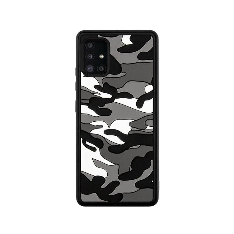 For Samsung Galaxy A51 5G Camouflage Clouds Embossed Skin Feel Silicone Shockproof Case