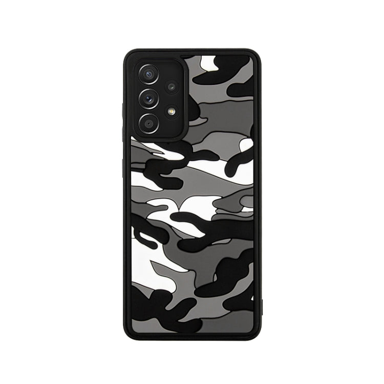 For Samsung Galaxy A52 Camouflage Clouds Embossed Skin Feel Silicone Shockproof Case