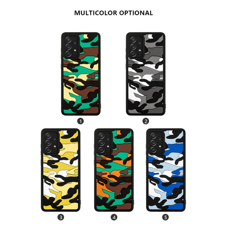 For Samsung Galaxy A52 Camouflage Clouds Embossed Skin Feel Silicone Shockproof Case