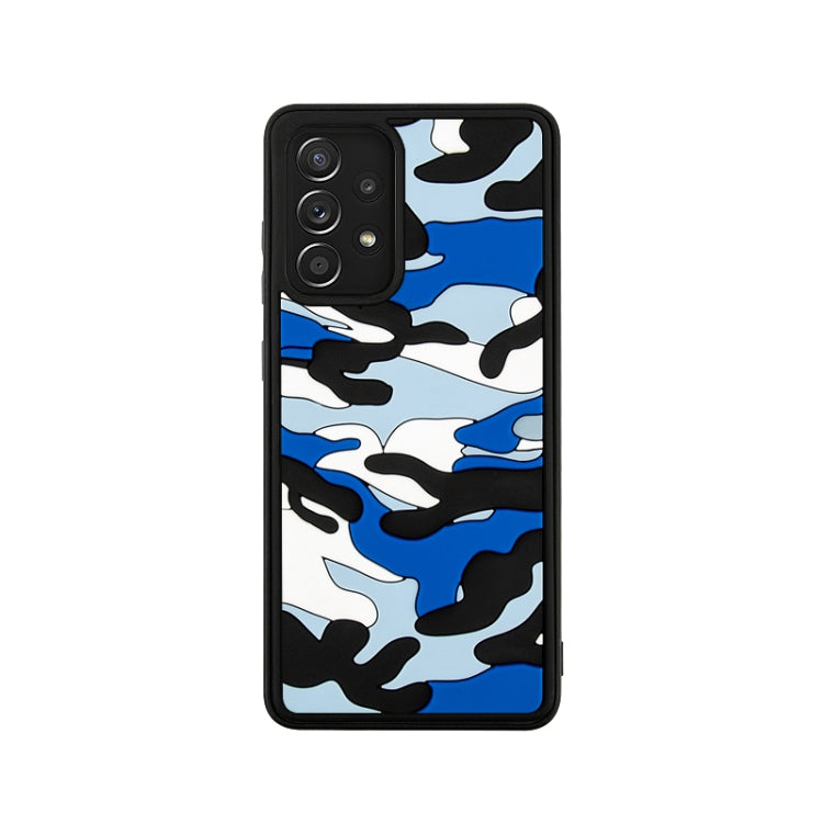 For Samsung Galaxy A52 Camouflage Clouds Embossed Skin Feel Silicone Shockproof Case