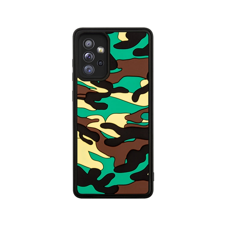 For Samsung Galaxy A72 Camouflage Clouds Embossed Skin Feel Silicone Shockproof Case