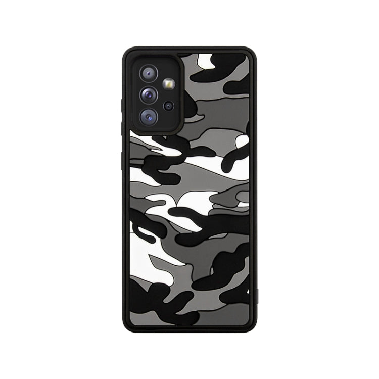 For Samsung Galaxy A72 Camouflage Clouds Embossed Skin Feel Silicone Shockproof Case