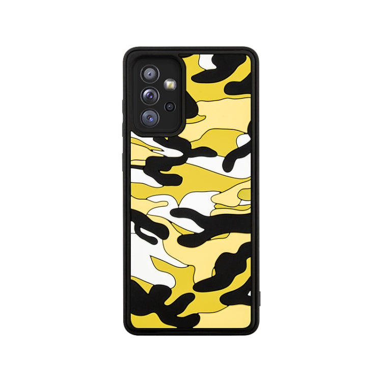 For Samsung Galaxy A72 Camouflage Clouds Embossed Skin Feel Silicone Shockproof Case