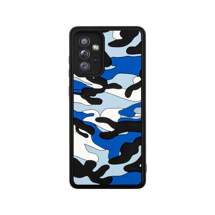 For Samsung Galaxy A72 Camouflage Clouds Embossed Skin Feel Silicone Shockproof Case