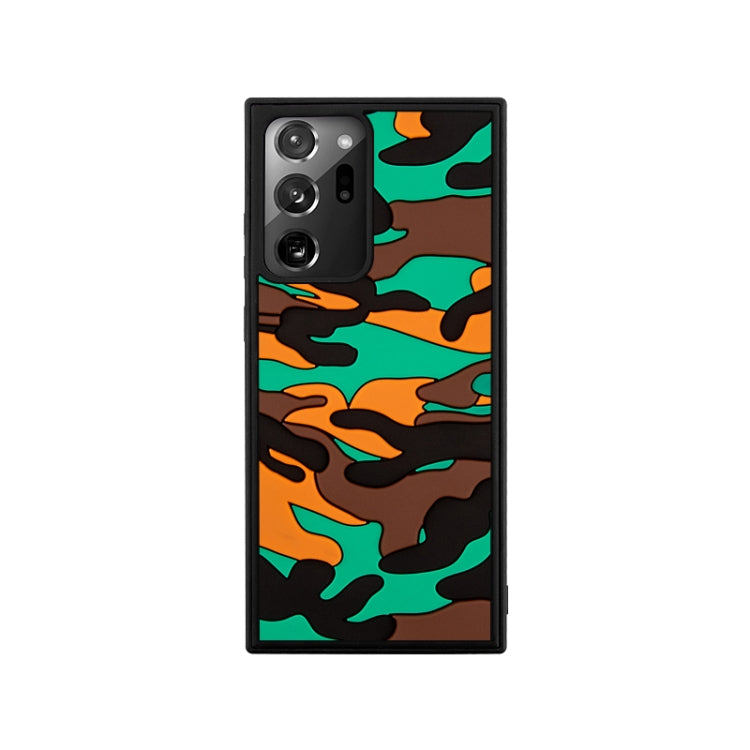 For Samsung Galaxy Note20 Ultra Camouflage Clouds Embossed Skin Feel Silicone Shockproof Case