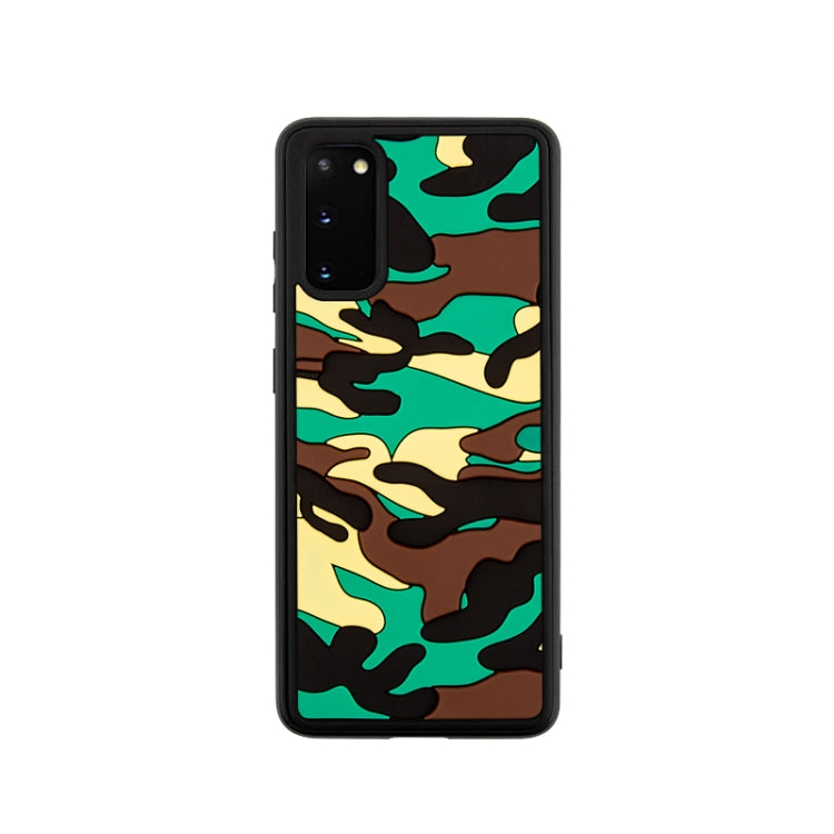 For Samsung Galaxy S20 Camouflage Clouds Embossed Skin Feel Silicone Shockproof Case