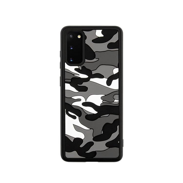 For Samsung Galaxy S20 Camouflage Clouds Embossed Skin Feel Silicone Shockproof Case