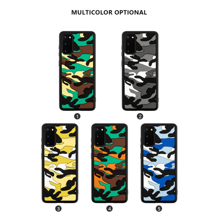 For Samsung Galaxy S20 Camouflage Clouds Embossed Skin Feel Silicone Shockproof Case