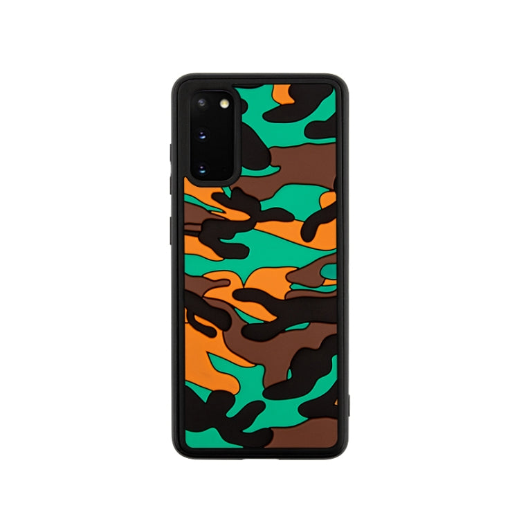For Samsung Galaxy S20 Camouflage Clouds Embossed Skin Feel Silicone Shockproof Case