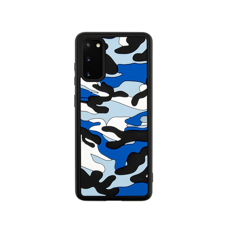 For Samsung Galaxy S20 Camouflage Clouds Embossed Skin Feel Silicone Shockproof Case