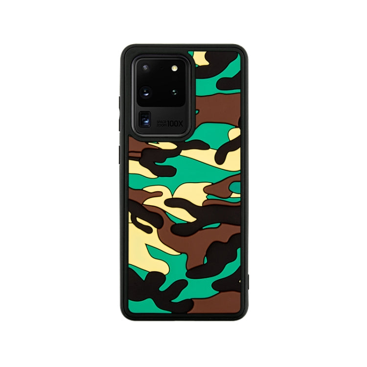 For Samsung Galaxy S20 Ultra Camouflage Clouds Embossed Skin Feel Silicone Shockproof Case