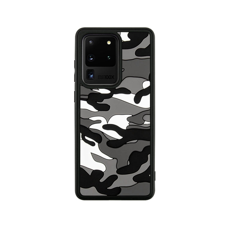 For Samsung Galaxy S20 Ultra Camouflage Clouds Embossed Skin Feel Silicone Shockproof Case
