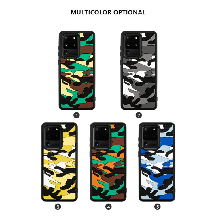 For Samsung Galaxy S20 Ultra Camouflage Clouds Embossed Skin Feel Silicone Shockproof Case
