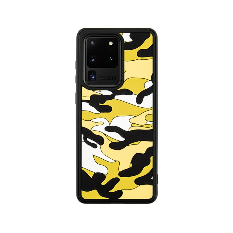 For Samsung Galaxy S20 Ultra Camouflage Clouds Embossed Skin Feel Silicone Shockproof Case