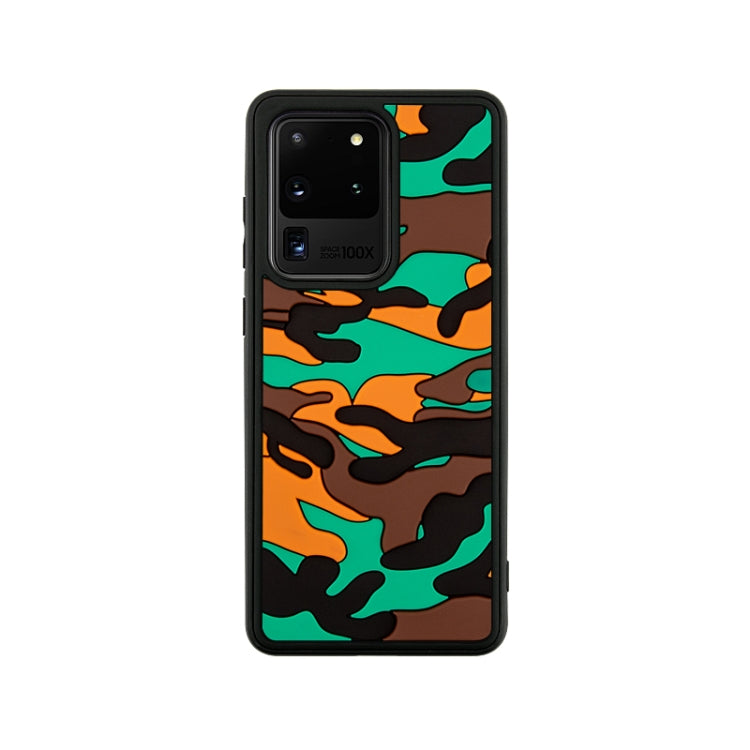 For Samsung Galaxy S20 Ultra Camouflage Clouds Embossed Skin Feel Silicone Shockproof Case