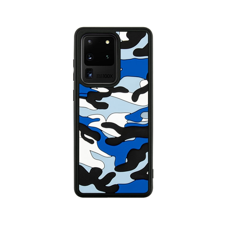 For Samsung Galaxy S20 Ultra Camouflage Clouds Embossed Skin Feel Silicone Shockproof Case
