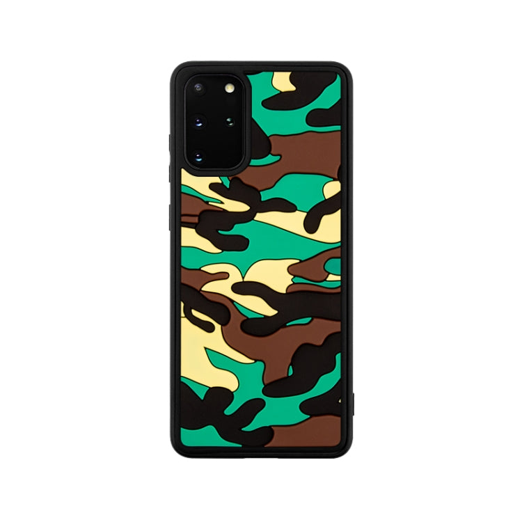 For Samsung Galaxy S20+ Camouflage Clouds Embossed Skin Feel Silicone Shockproof Case