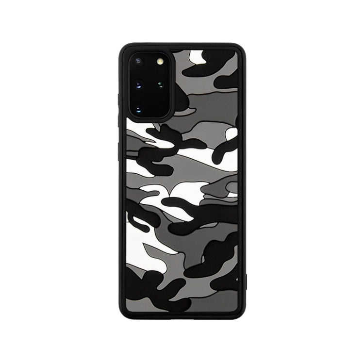 For Samsung Galaxy S20+ Camouflage Clouds Embossed Skin Feel Silicone Shockproof Case