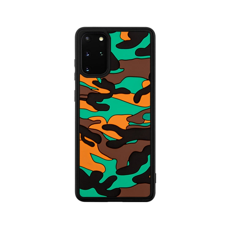 For Samsung Galaxy S20+ Camouflage Clouds Embossed Skin Feel Silicone Shockproof Case