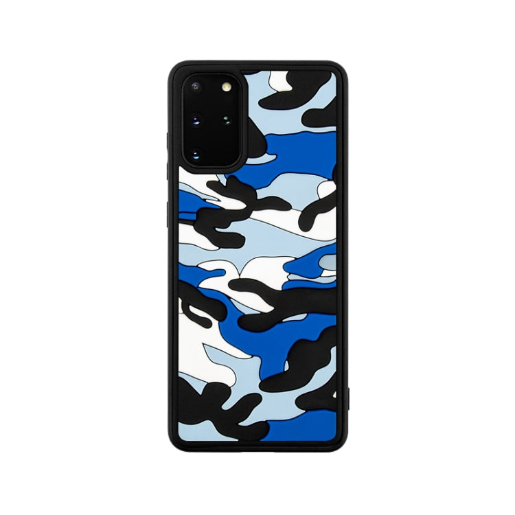 For Samsung Galaxy S20+ Camouflage Clouds Embossed Skin Feel Silicone Shockproof Case
