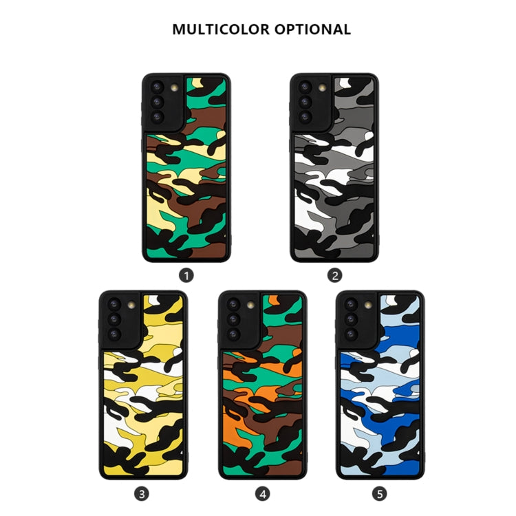 For Samsung Galaxy S21+ 5G Camouflage Clouds Embossed Skin Feel Silicone Shockproof Case